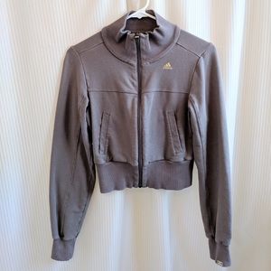 Y2K Cropped Adidas Sweater Jacket